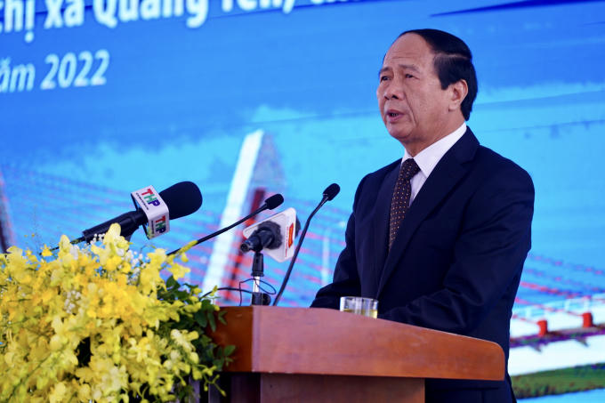 Phó Thủ tướng Lê Văn Thành phát biểu tại buổi lễ.
