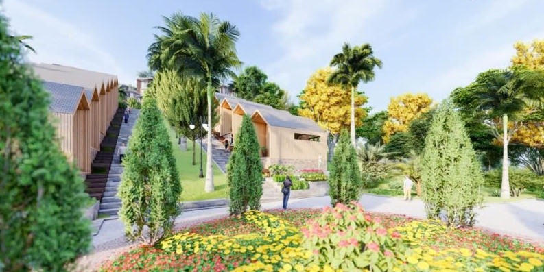 Long Thành Hòa Bình Luxury Resort với lợi thế tựa sơn vọng thủy, cảnh quan tự nhiên, khí hậu trong lành.