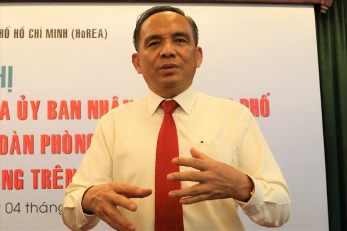 Ông Lê Hoàng Châu - Chủ tịch Hiệp hội Bất động sản TPHCM cho rằng tác động của vụ cháy chung cư Carina Plaza đến thị trường chung cư chỉ trong ngắn hạn. Ảnh: Trường Sơn