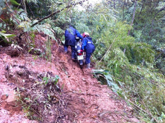 Đường vào điểm trường Căng Ty, Chiềng Khừa.