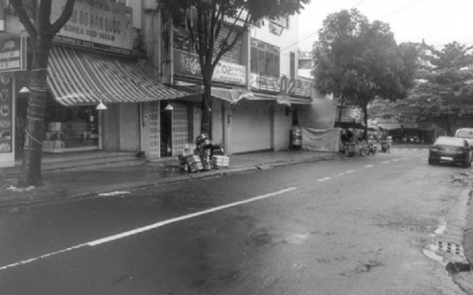 Hiện trường nơi xảy ra vụ án.