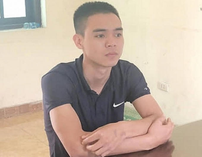 Đối tượng Hiếu tại cơ quan Công an.