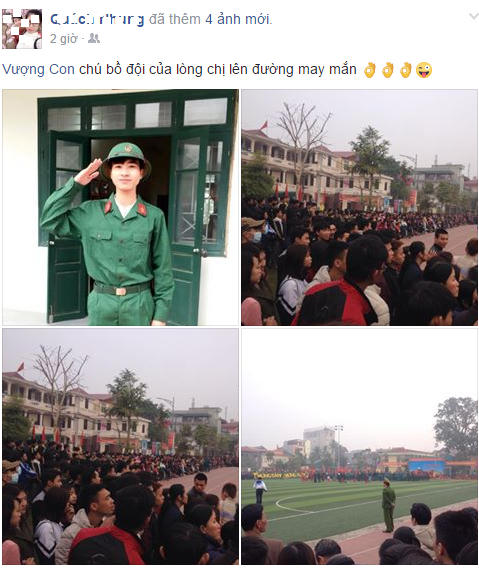 Lời chúc của Facebooker dành cho người em trai của mình. (Ảnh: Chụp màn hình).