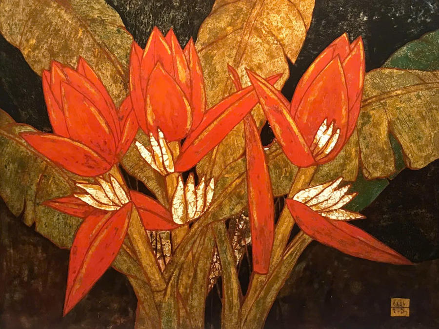 Tác phẩm “Hoa chuối rừng”.