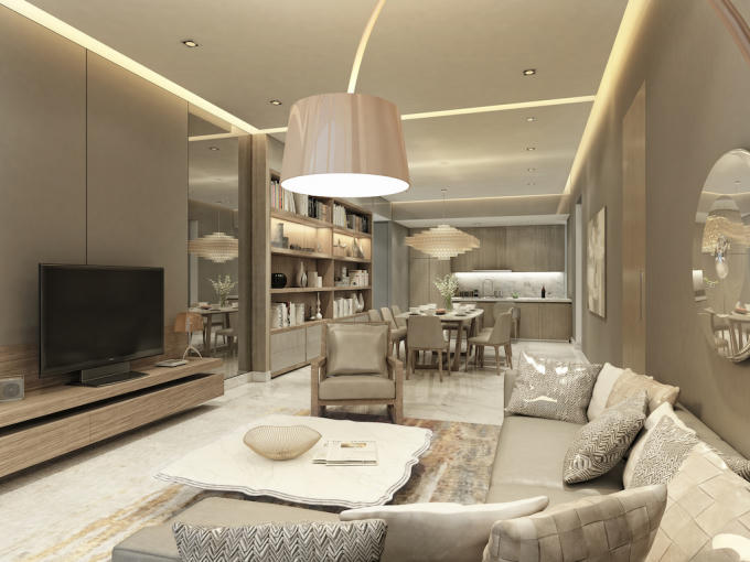 Căn hộ được trang bị hệ thống khóa điện từ Häfele hiện đại, cùng với đội ngũ an ninh an ninh vòng ngoài khu căn hộ, giúp gia chủ an tâm về sự riêng tư.