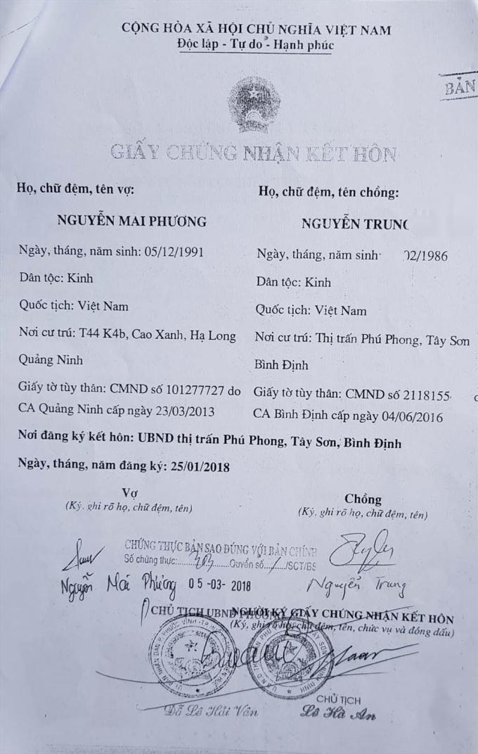 Đăng ký kết hôn đã được chính quyền sở tại xác nhận là bị làm giả trong hồ sơ ghép thận. Hành vi làm giả giấy tờ, con dấu không thể rõ ràng hơn. Đề nghị cơ quan chức năng vào cuộc xử lý tận gốc.