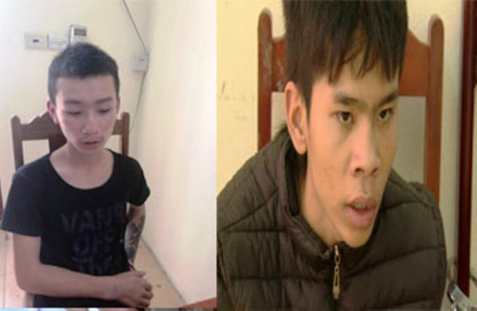 Các đối tượng tại cơ quan công an.