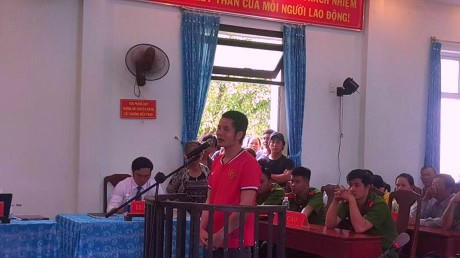 Bị cáo Ngô Ngọc Thạnh tại phiên tòa.