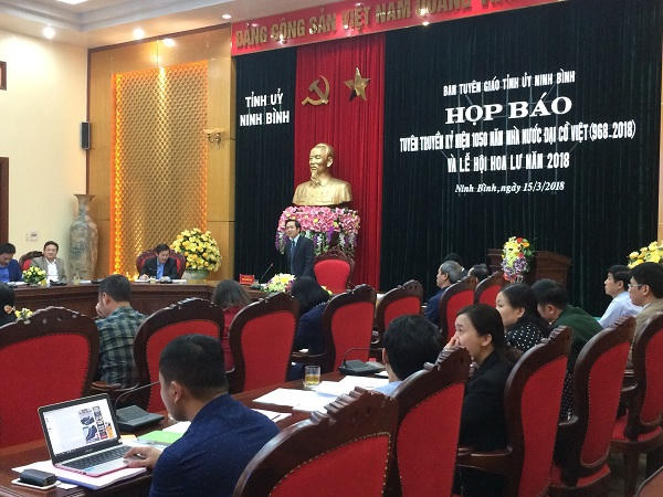 Buổi họp báo Tuyền truyền Kỷ niệm 1050 năm Nhà nước Đại Cồ Việt.