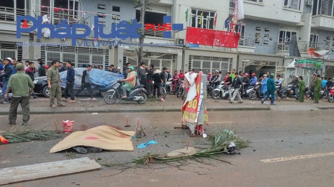 Hiện trường vụ nổ tại KĐT Văn Phú, Hà Đông, Hà Nội khiến 12 người thương vong.
