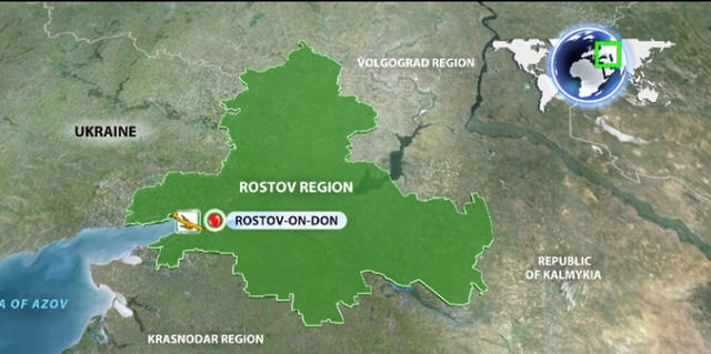 Máy bay gặp nạn khi đang hạ cánh xuống sân bay ở thành phố Rostov-on-Don (Ảnh: RT)