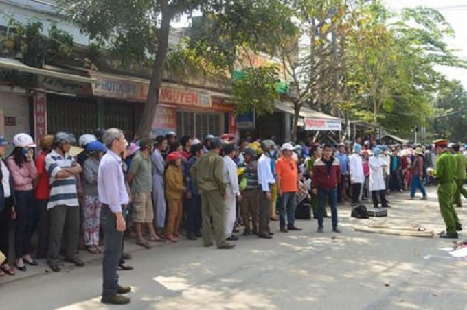 Hiện trường vụ tai nạn.