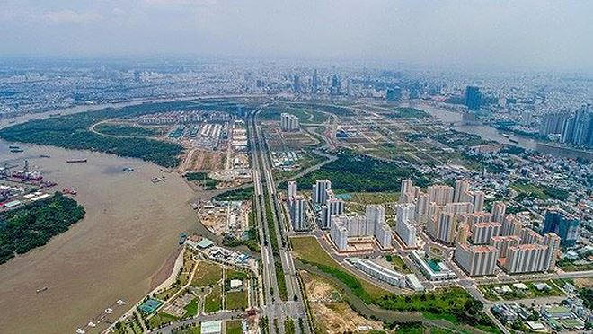 Toàn cảnh KĐTM Thủ Thiêm.