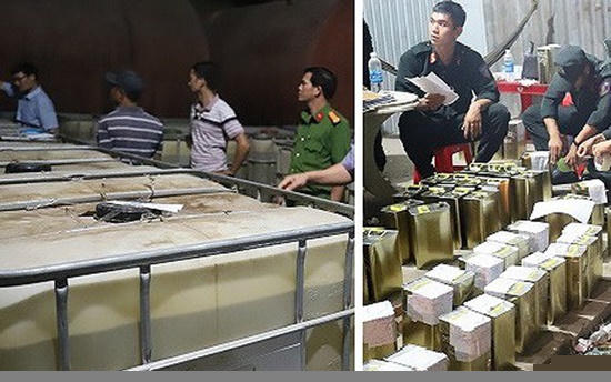 Hàng trăm triệu lít xăng giả được đường dây này sản xuất và bán ra thị trường