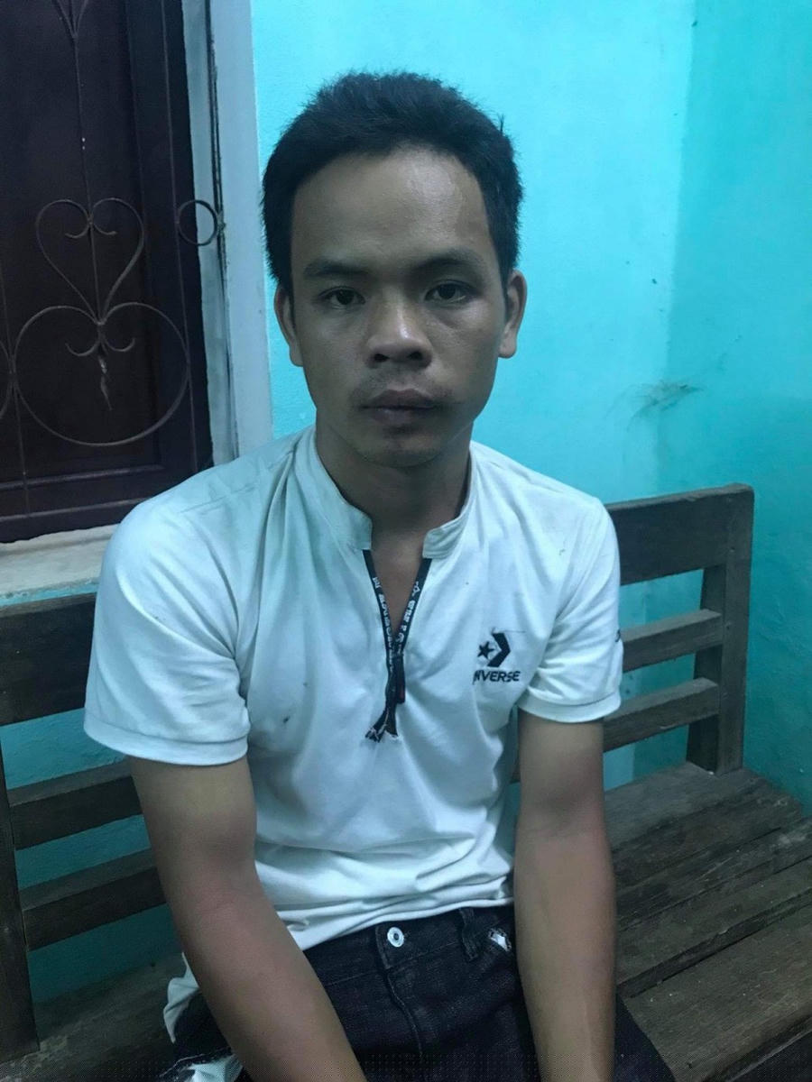 Đối tượng N.V.H tại cơ quan Công an