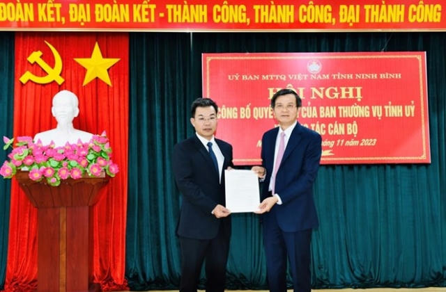 Ông Nguyễn Hoàng Hà giữ chức Chủ tịch Ủy ban Mặt trận Tổ quốc Việt Nam tỉnh Ninh Bình