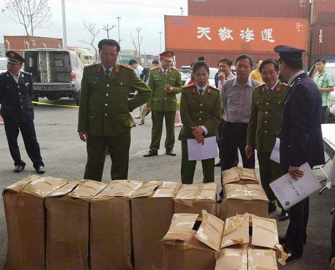 Một số lô hàng lực lượng chức năng TP Hải Phòng kiểm tra, thu giữ.