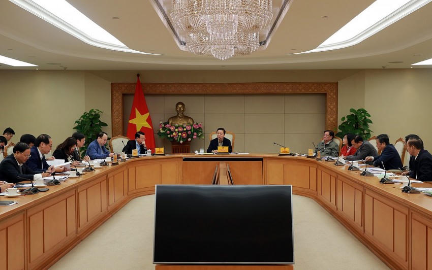 Phó Thủ tướng Trần Hồng Hà chủ trì buổi làm việc. Ảnh VGP