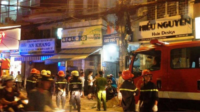 Hiện trường vụ cháy.