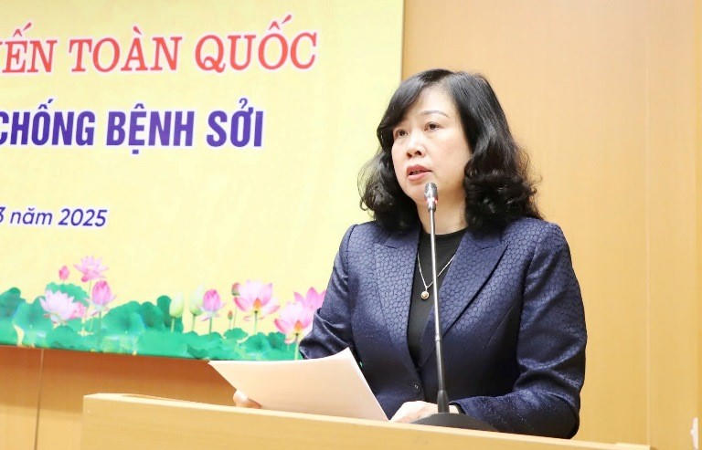 Bộ trưởng Bộ Y tế Đào Hồng Lan phát biểu tại Hội nghị.