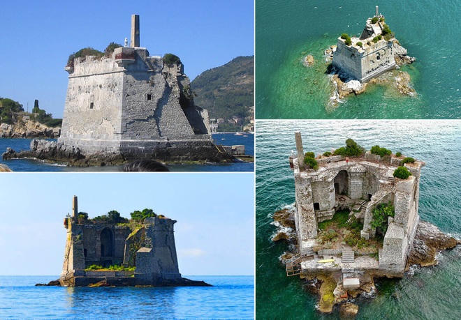 Tháp cổ Scola nằm trên vùng biển Italy.