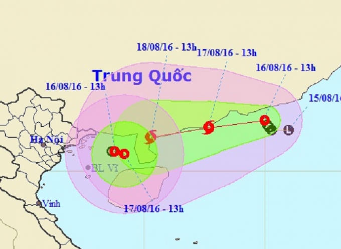 Hai vung áp thấp kép trên biển đông, ảnh hưởng trực tiếp đến các tỉnh ven biển.