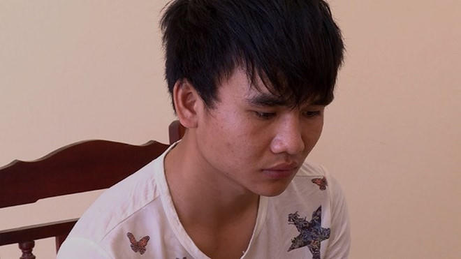 Lò Văn Kim tại cơ quan điều tra. Ảnh: T.M.