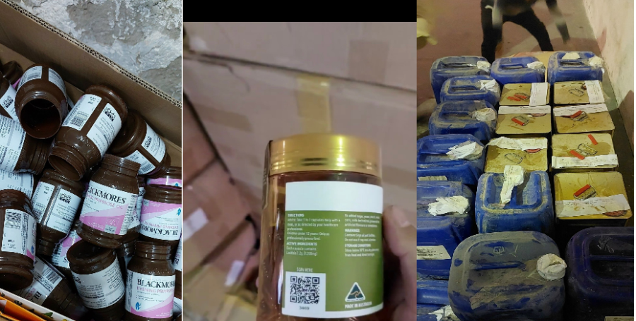 Các hàng hoá được phát hiện tại kho của Nguyễn Văn Tiến