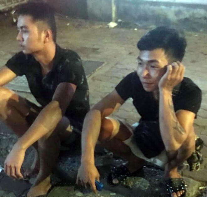 Đối tượng Đinh Văn Trường (trái) và Đinh Văn Giáp. 