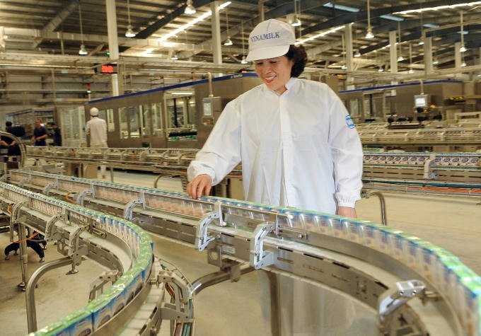 Bà Mai Kiều Liên – Tổng Giám Đốc Vinamilk tại siêu nhà máy sữa Việt Nam của Vinamilk    (ảnh Nguyễn Á)
