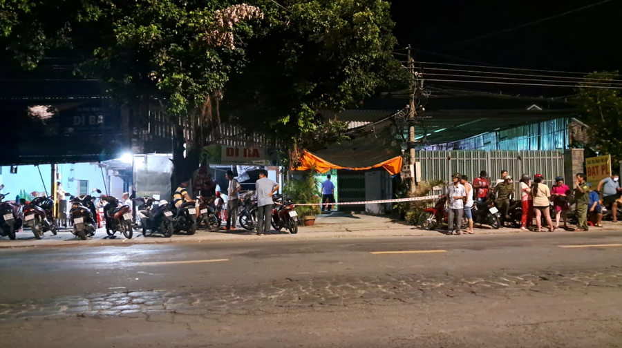 Khu vực chủ quán cà phê tử vong.