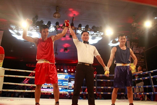 Chiến thắng đã thuộc về tay đấm Nguyễn Ngọc Hải của đoàn TP.HCM.