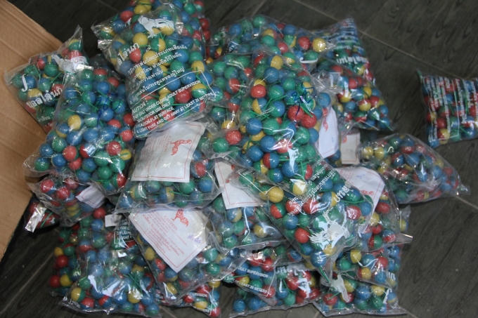 5.000 viên pháo tang vật bị tạm giữ.