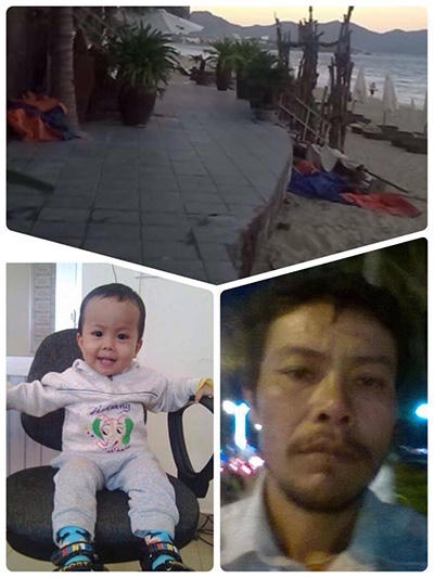 Hình ảnh người bố và con trai 3 tuổi.