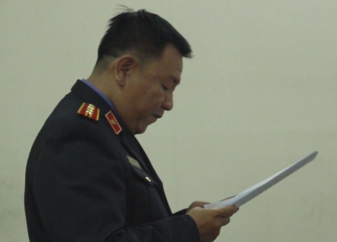 Đại diện VKS tại phiên tòa.