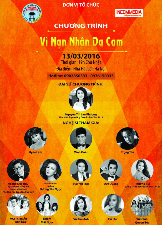 Đông đảo ca sĩ nổi tiếng tham gia chương trình.