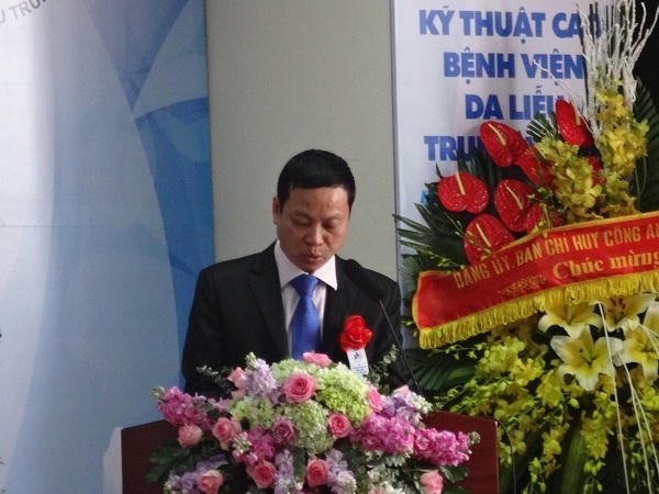 Giám đốc bệnh viên ông Nguyễn Văn Thường cho biết: "Đây sẽ là nơi khám và điều trị công nghệ cao về lĩnh vực da liễu cho người dân trong cả nước". Ảnh: Ngọc Nga