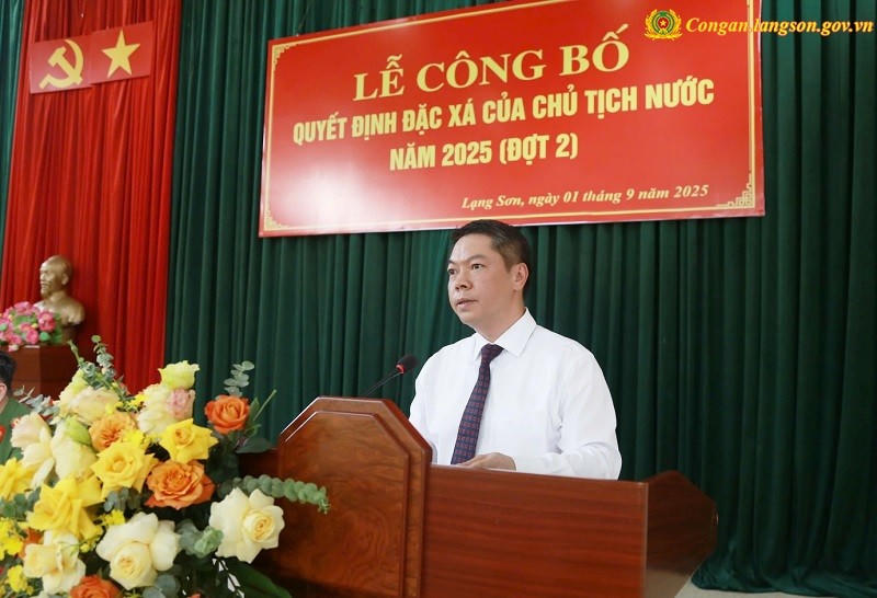 Ông Đoàn Thanh Sơn - Phó Chủ tịch UBND tỉnh Lạng Sơn phát biểu tại buổi lễ.