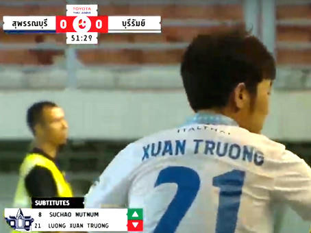 Xuân Trường đã không thể đáp ứng được yêu cầu của ông Bandovic và bị thay ra ở phút 52 bởi Suchao.