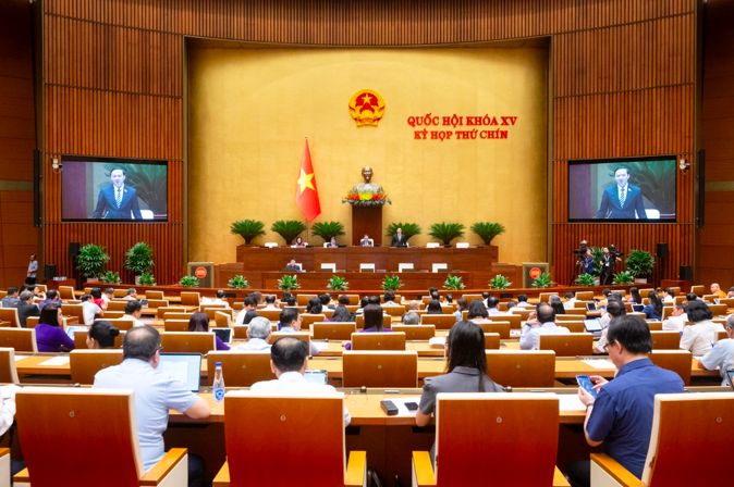 Phiên họp Quốc hội sáng 25/6 (Ảnh: Phạm Thắng).