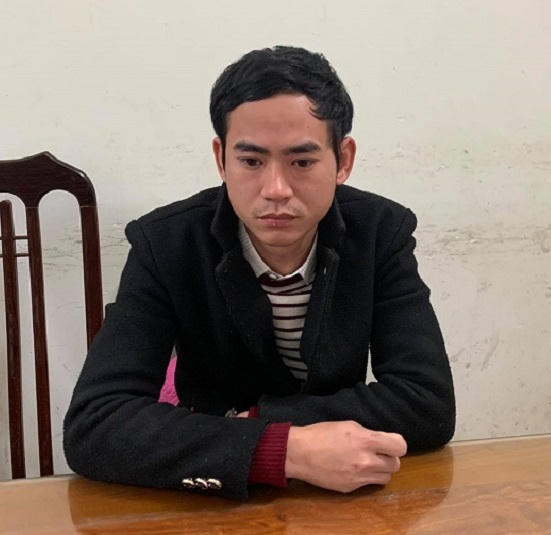 Đối tượng Nguyễn Văn Cường tại cơ quan Công an