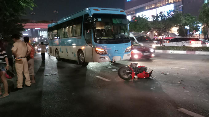 Hiện trường vụ tai nạn.