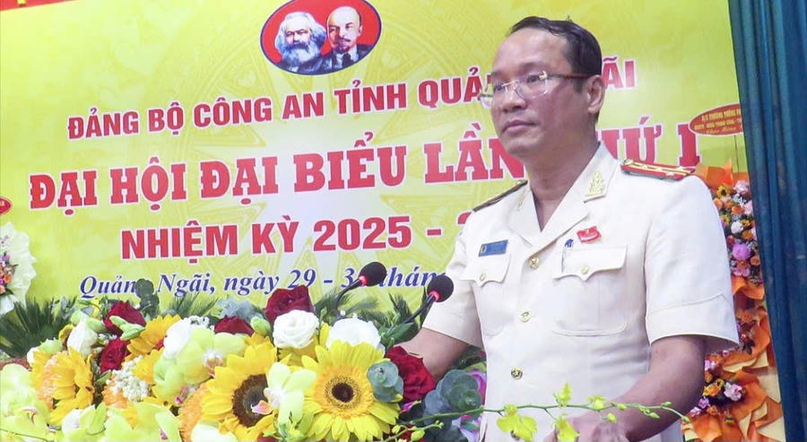 Đại tá Hồ Song Ân, Giám đốc Công an tỉnh Quảng Ngãi, được chỉ định làm Bí thư Đảng ủy Công an tỉnh này. Ảnh: H. P