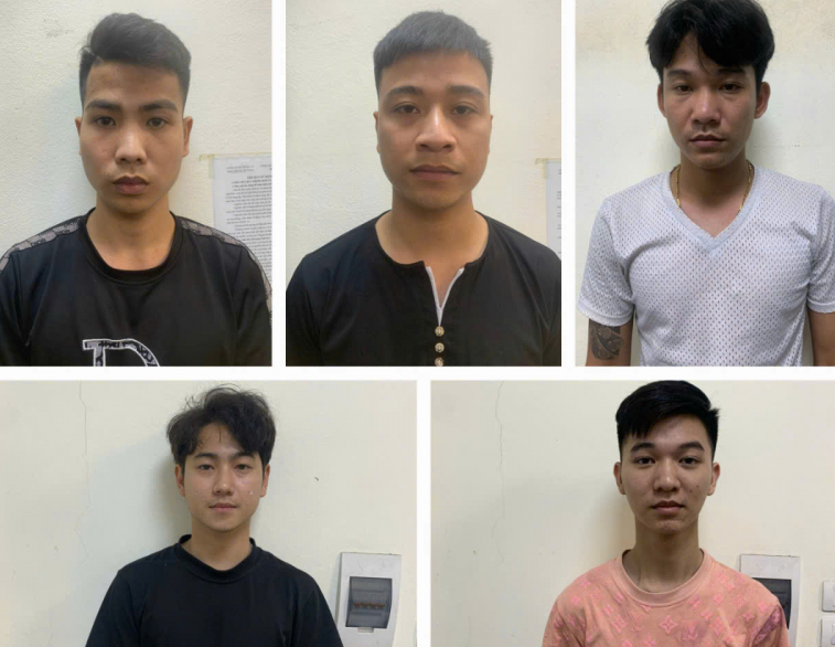 Nhóm đối tượng bị khởi tố.