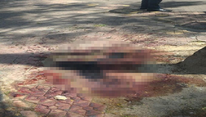 Hiện trường nơi xảy ra sự việc.