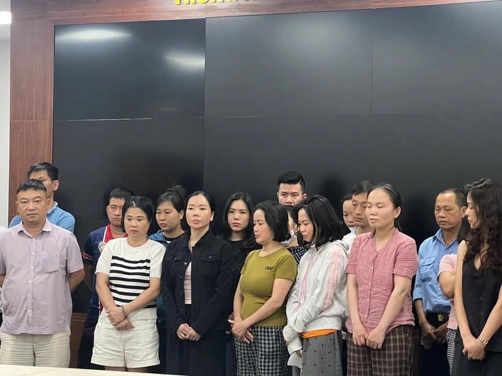 Các bị can trong vụ án khởi tố 36 người là lãnh đạo, cán bộ Viện Pháp y tâm thần Trung ương. (Ảnh: Công an TP Hà Nội)