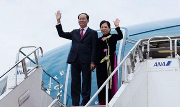 Chủ tịch nước Trần Đại Quang và phu nhân.
