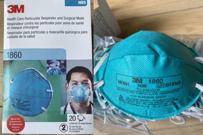 Khẩu trang nhãn hiệu 3M có dấu hiệu giả ạo. (Ảnh Tổng cục QLTT)