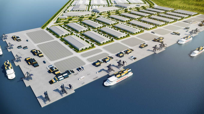 Phối cảnh dự án Cảng Chu Lai mở rộng đón tàu 50.000 tấn.