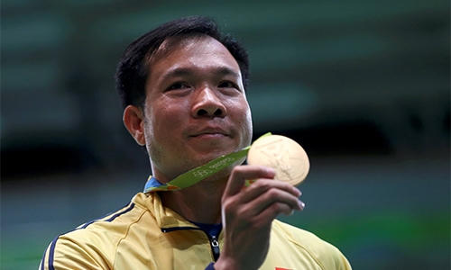 Hoàng Xuân Vinh giúp thể thao Việt Nam lần đầu tiên có HC vàng tại Olympic. Ảnh: Reuters
